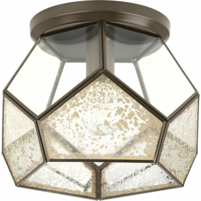 Cinq 1-Light Close-to-Ceiling in Antique Bronze