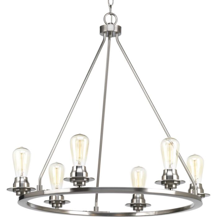 Debut 6-Light Chandelier in Brushed Nickel