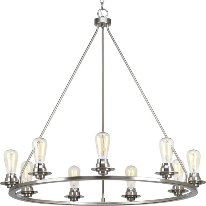 Debut 9-Light Chandelier in Brushed Nickel