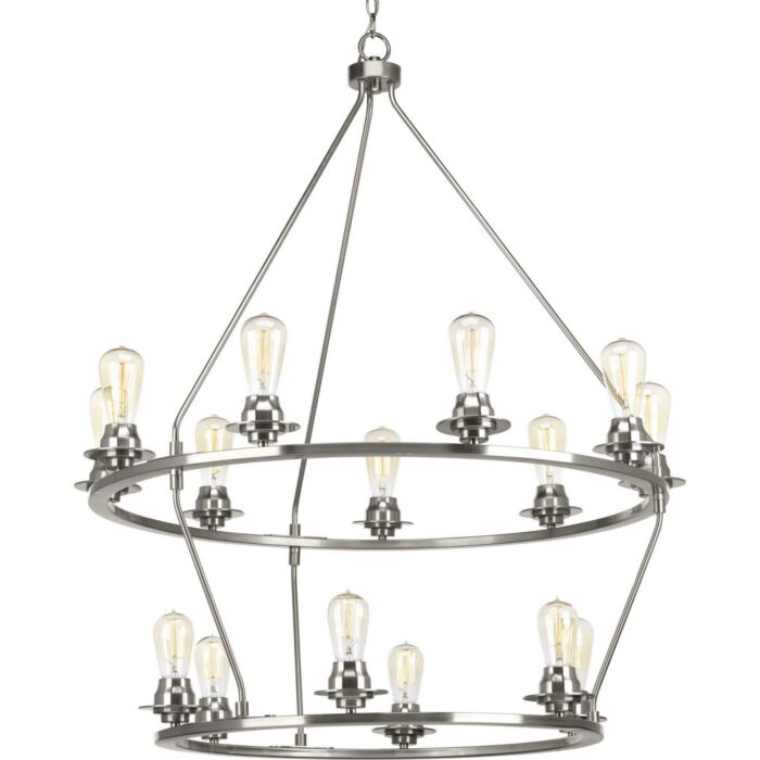 Debut 15-Light Chandelier in Brushed Nickel