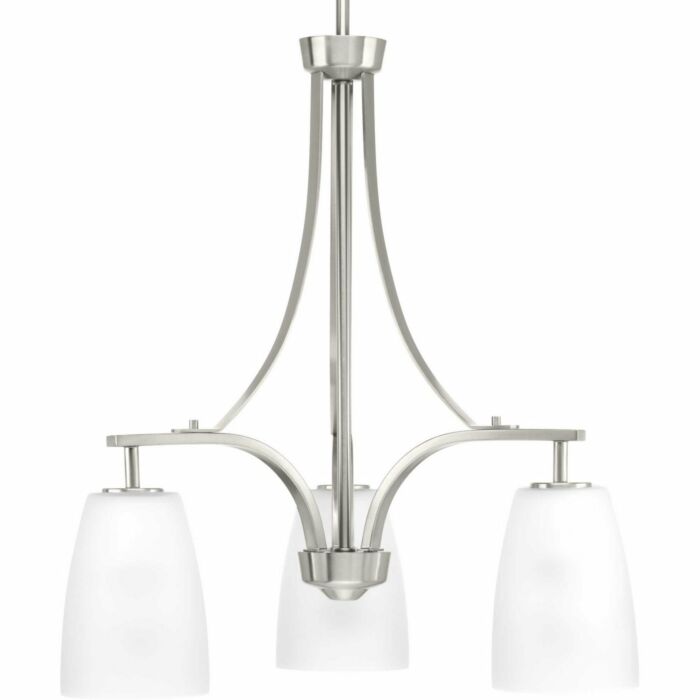 Leap 3-Light Chandelier in Brushed Nickel