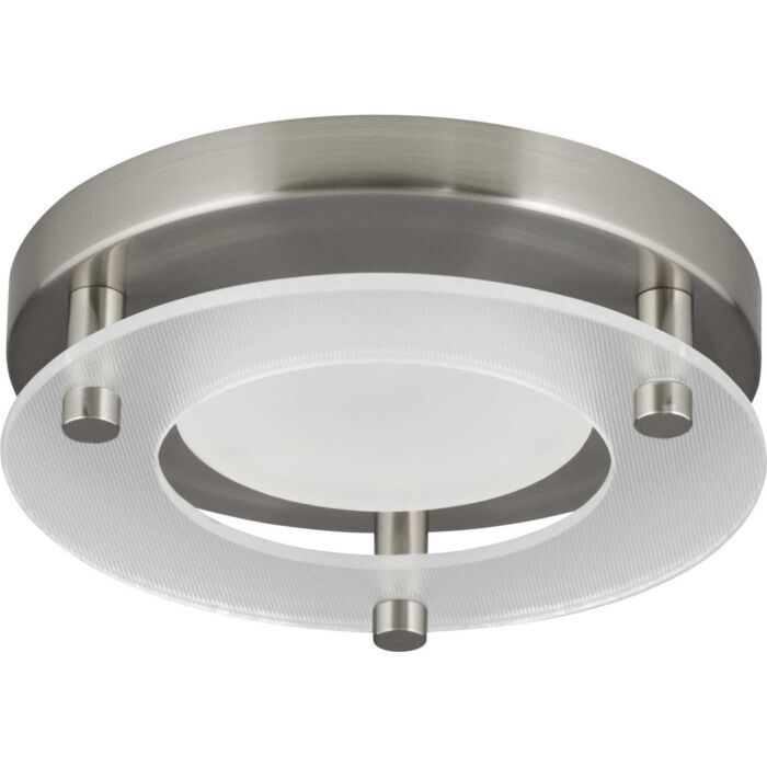 LED Flush Mount 1-Light LED Flush Mount in Brushed Nickel