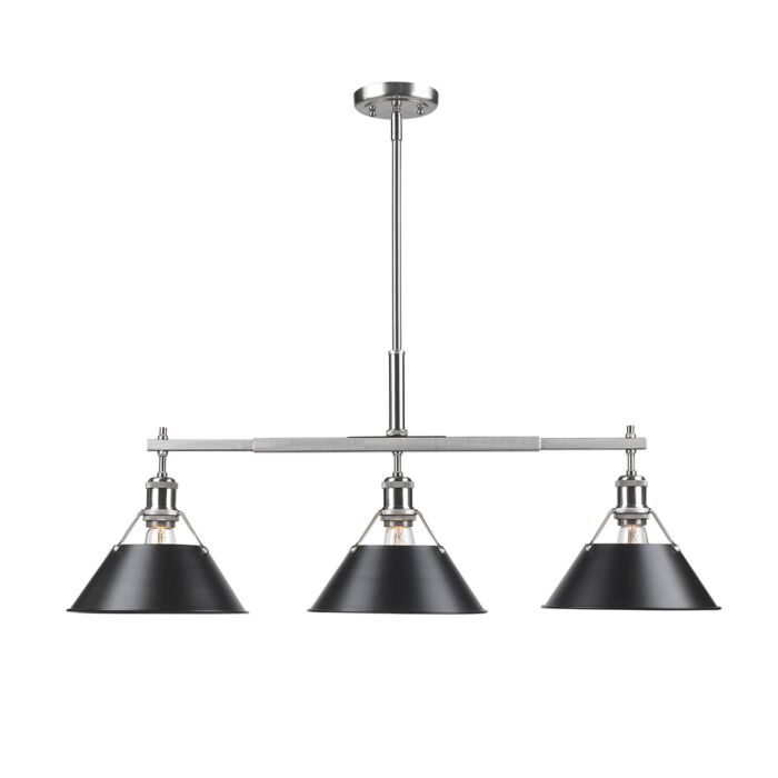 Three Light Linear Pendant by Golden