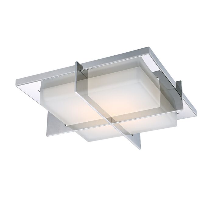 Modern Forms Razor 1 Light Flush Mount in Stainless Steel