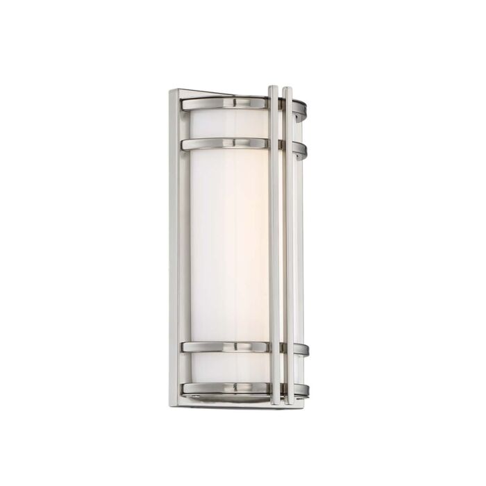 Modern Forms Skyscraper 1 Light Outdoor Wall Light in Stainless Steel