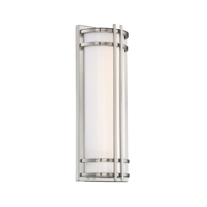 Modern Forms Skyscraper 1 Light Outdoor Wall Light in Stainless Steel