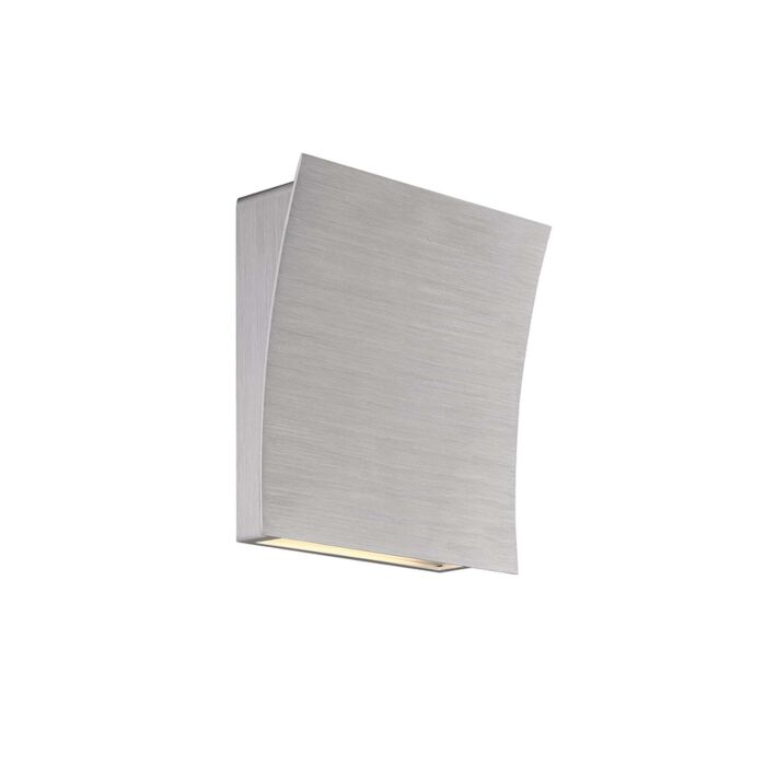 Modern Forms Slide 2 Light Wall Sconce in Brushed Aluminum