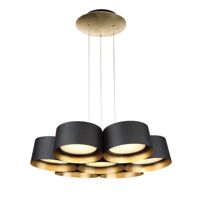 Modern Forms Marimba 7 Light Chandelier in Gold Leaf