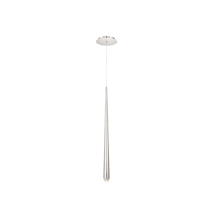 Modern Forms Cascade 1 Light Pendant in Polished Nickel