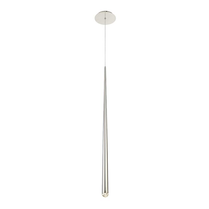 Modern Forms Cascade 1 Light Pendant in Polished Nickel
