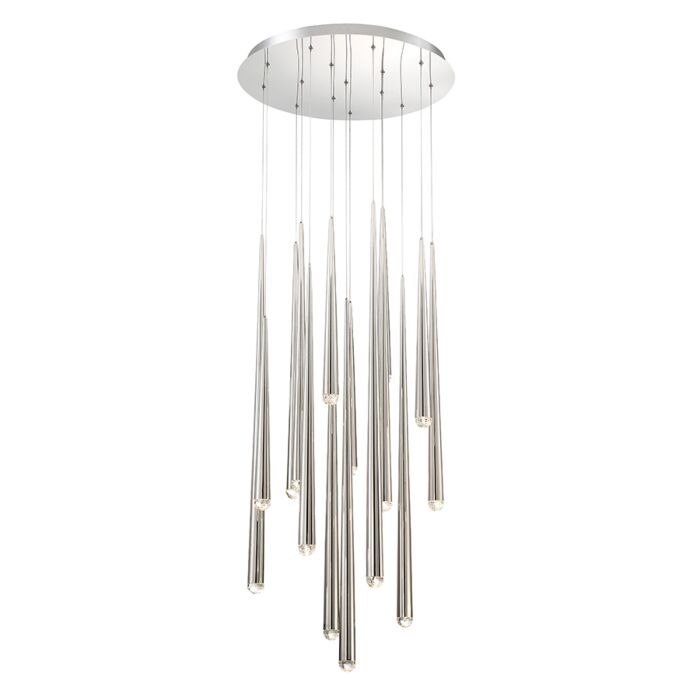 Modern Forms Cascade 15 Light Chandelier in Polished Nickel