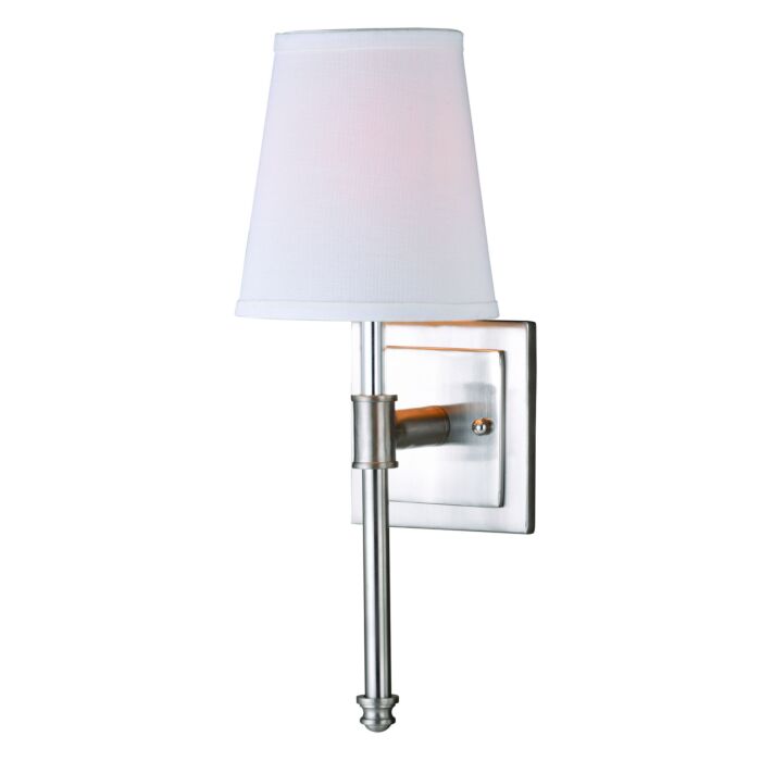 Ritz 1-Light Bathroom Vanity Light in Satin Nickel