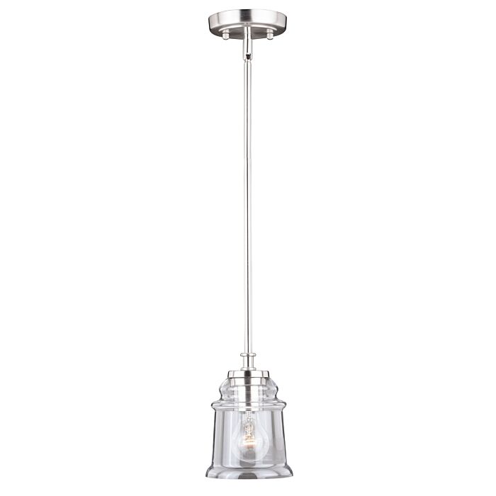 Toledo 1-Light Mini Pendant in Satin Nickel
