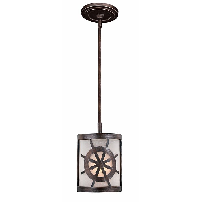 Nautique 1-Light Mini Pendant in Sterling Bronze