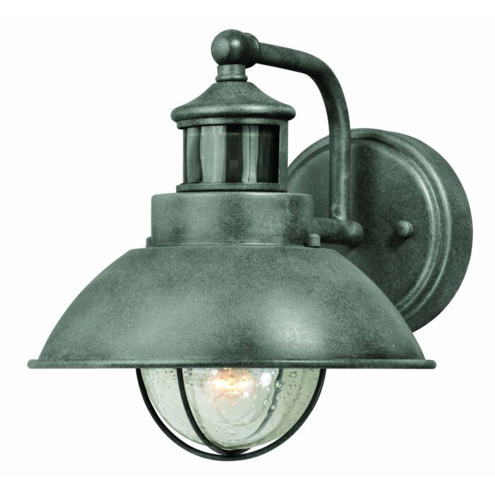 Harwich 1-Light Motion Sensor Outdoor Wall Light in Textured Gray