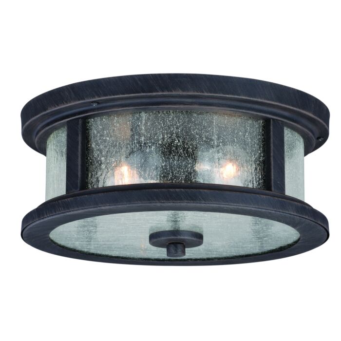 Cumberland 2-Light Outdoor Flush Mount in Rust Iron