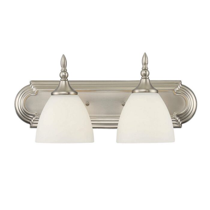 Savoy House Herndon 2 Light Bathroom Vanity Light in Satin Nickel