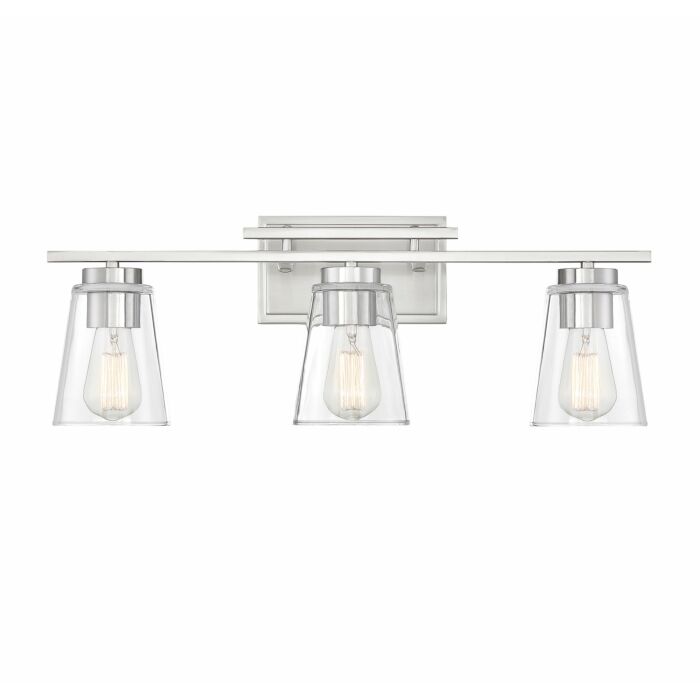 Savoy House Calhoun 3 Light Bathroom Vanity Light in Satin Nickel