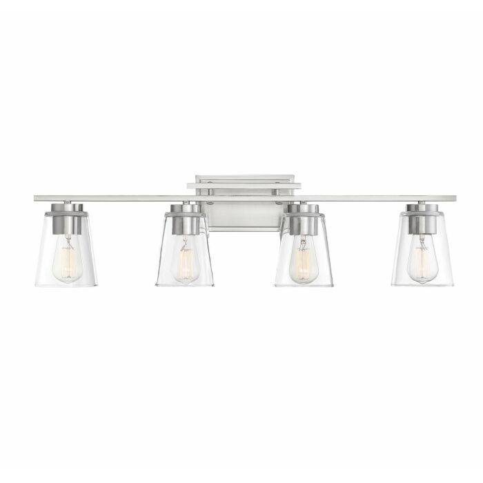 Savoy House Calhoun 4 Light Bathroom Vanity Light in Satin Nickel