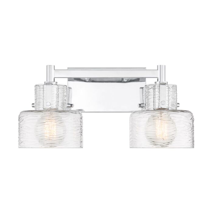 Dover 2-Light Bathroom Vanity Light in Chrome