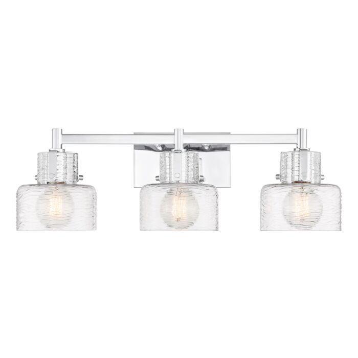 Dover 3-Light Bathroom Vanity Light in Chrome
