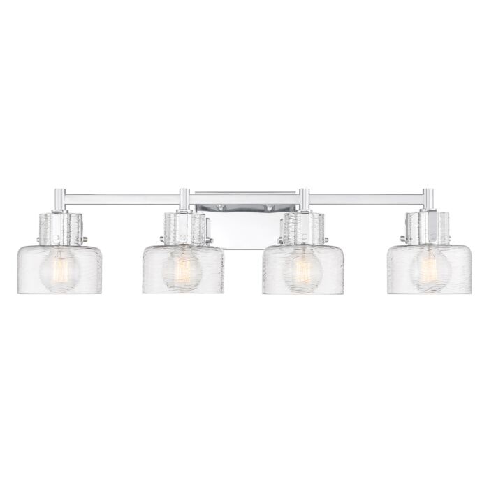 Dover 4-Light Bathroom Vanity Light in Chrome