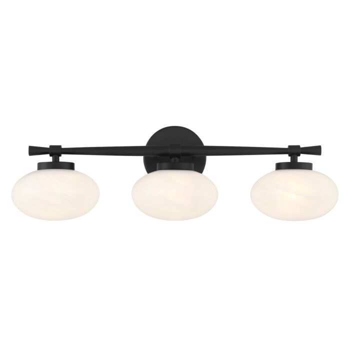 Barrow 3-Light Bathroom Vanity Light in Matte Black