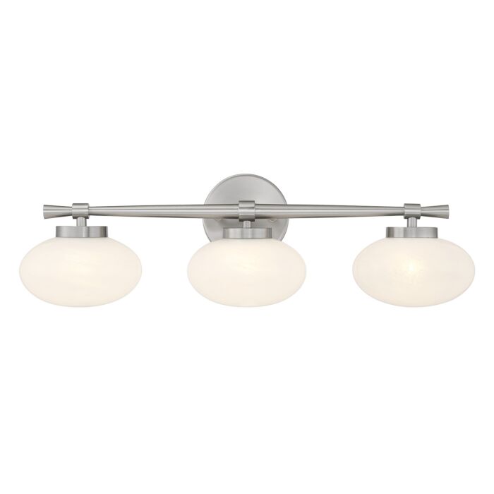 Barrow 3-Light Bathroom Vanity Light in Satin Nickel