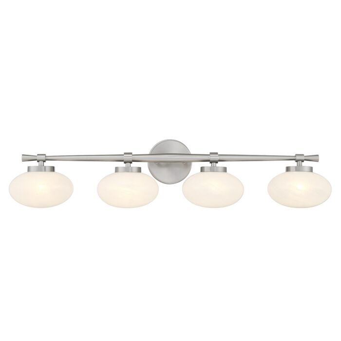 Barrow 4-Light Bathroom Vanity Light in Satin Nickel