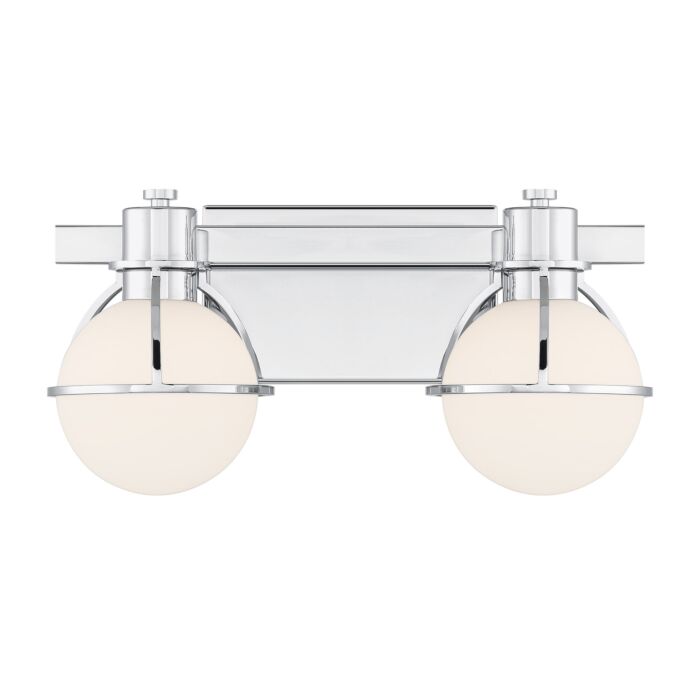 Pierce 2-Light Bathroom Vanity Light in Chrome