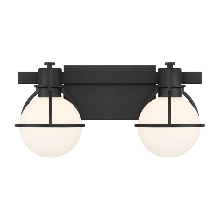 Pierce 2-Light Bathroom Vanity Light in Matte Black