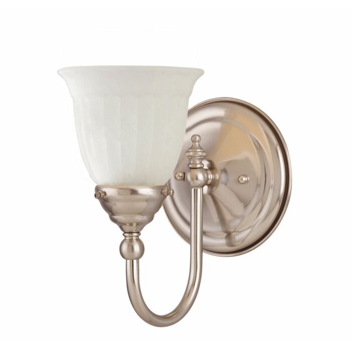 Savoy House Brunswick 1 Light Bathroom Vanity Light in Satin Nickel