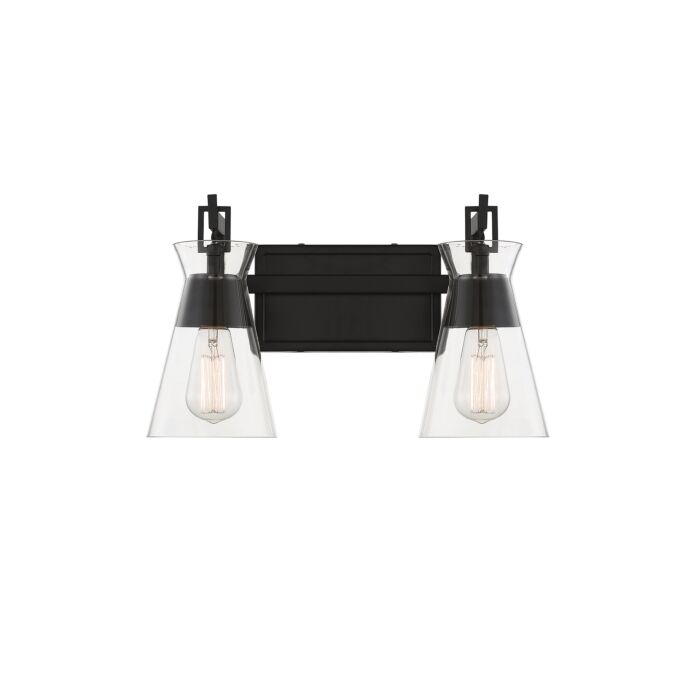 Savoy House Lakewood 2 Light Bathroom Vanity Light in Matte Black