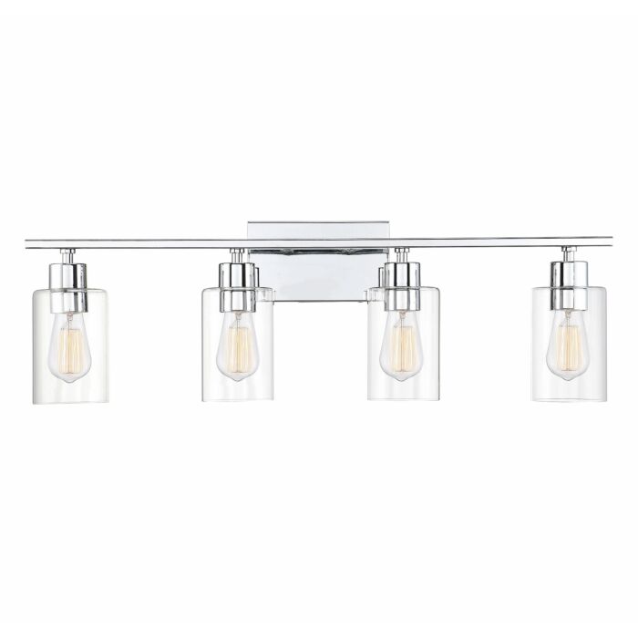 Savoy House Lambert 4 Light Bathroom Vanity Light in Polished Chrome