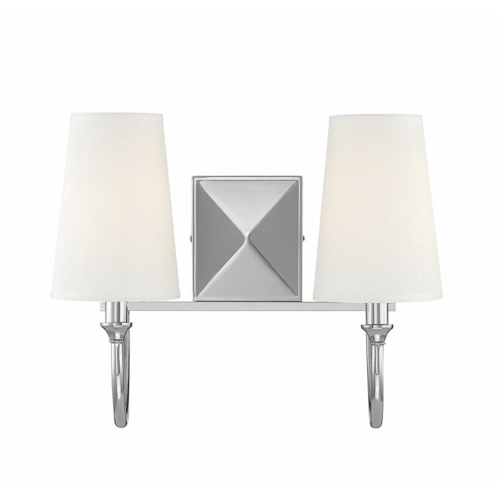 Savoy House Cameron 2 Light Bathroom Vanity Light in Polished Nickel