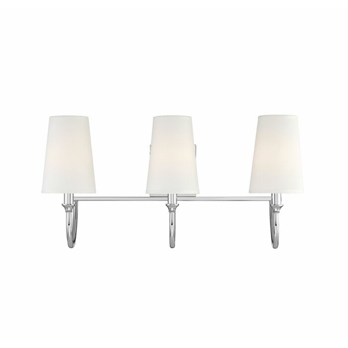 Savoy House Cameron 3 Light Bathroom Vanity Light in Polished Nickel