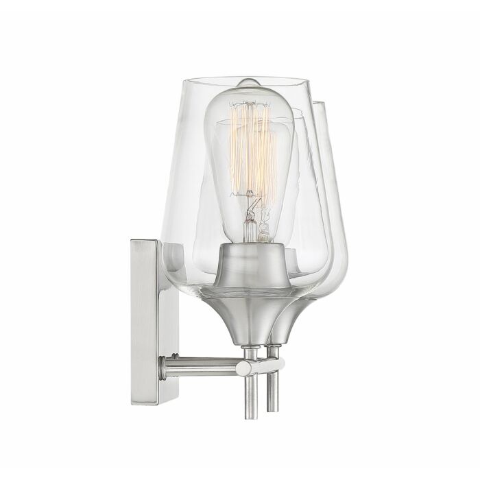 Savoy House Octave 2 Light Bathroom Vanity Light in Satin Nickel