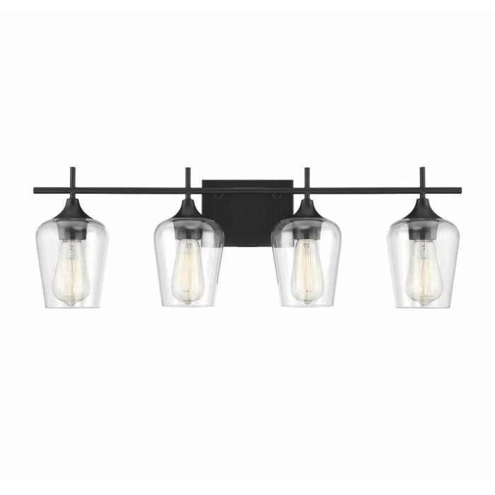 Savoy House Octave 4 Light Bathroom Vanity Light in Black