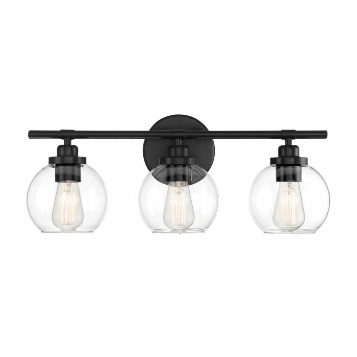 Savoy House Carson 3 Light Bathroom Vanity Light in Matte Black