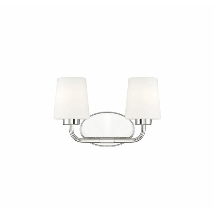 Savoy House Capra 2 Light Bathroom Vanity Light in Polished Nickel