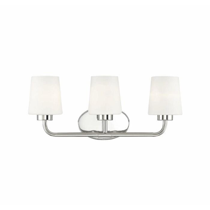 Savoy House Capra 3 Light Bathroom Vanity Light in Polished Nickel