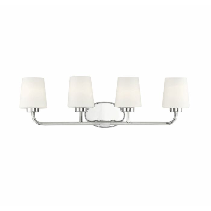 Savoy House Capra 4 Light Bathroom Vanity Light in Polished Nickel