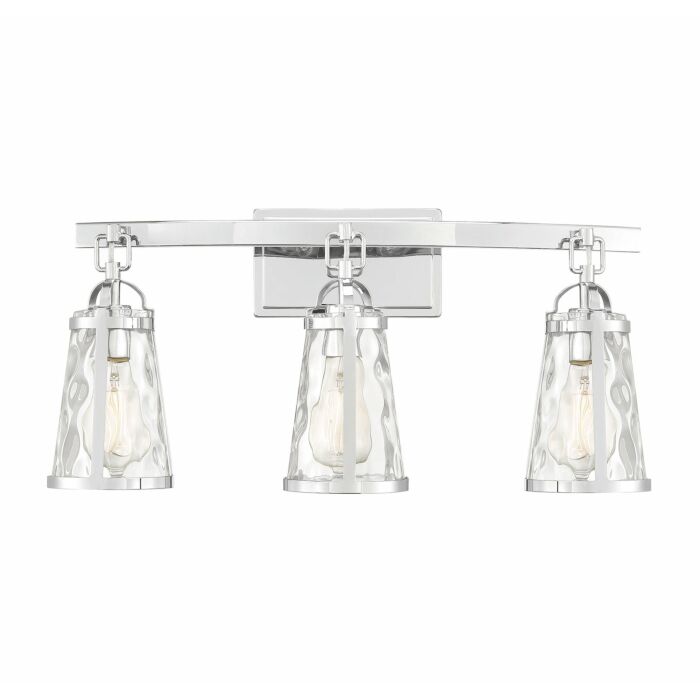 Savoy House Albany 3 Light Bathroom Vanity Light in Polished Chrome