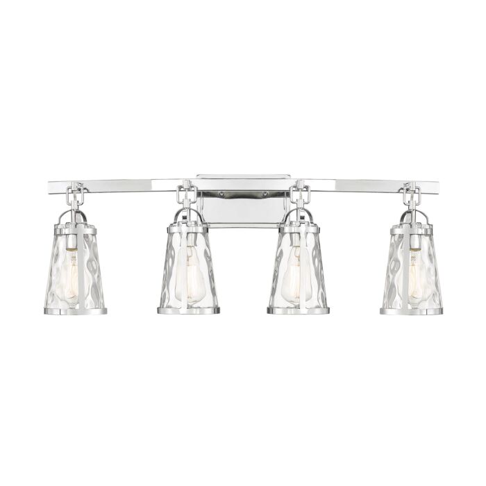 Savoy House Albany 4 Light Bathroom Vanity Light in Polished Chrome