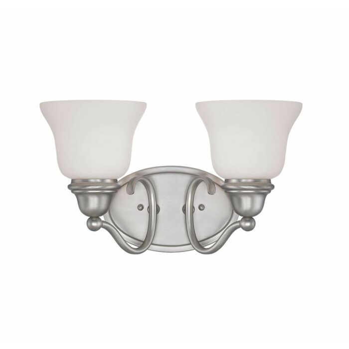 Savoy House Yates 2 Light Bathroom Vanity Light in Pewter