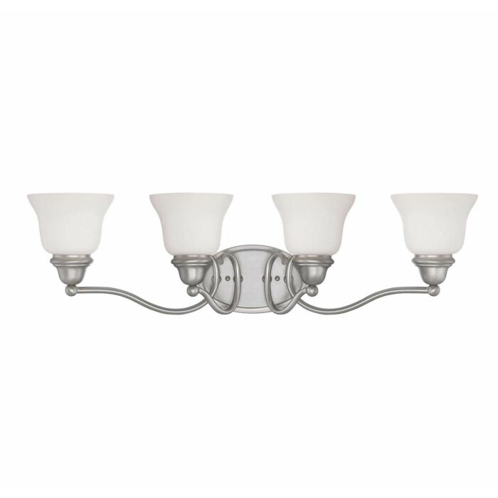 Savoy House Yates 4 Light Bathroom Vanity Light in Pewter