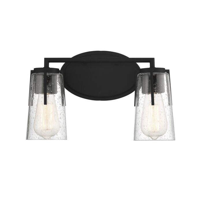 Savoy House Sacremento 2 Light Bathroom Vanity Light in Black