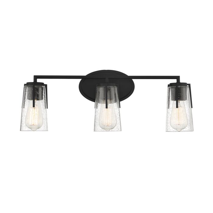 Savoy House Sacremento 3 Light Bathroom Vanity Light in Black