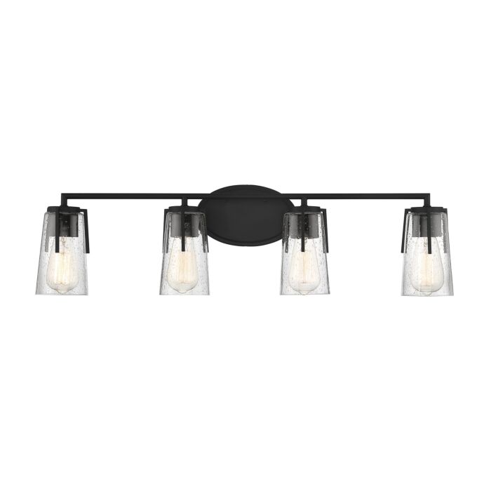 Savoy House Sacremento 4 Light Bathroom Vanity Light in Black