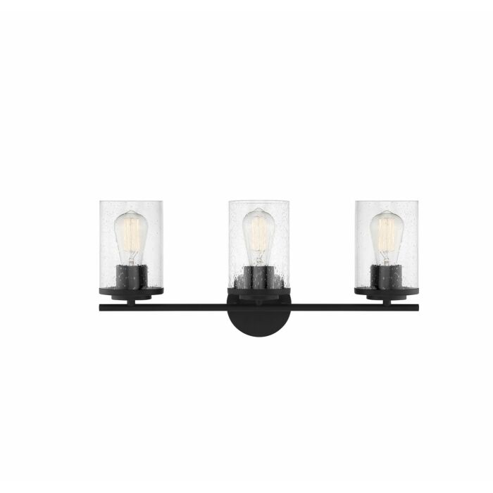 Savoy House Marshall 3 Light Bathroom Vanity Light in Matte Black